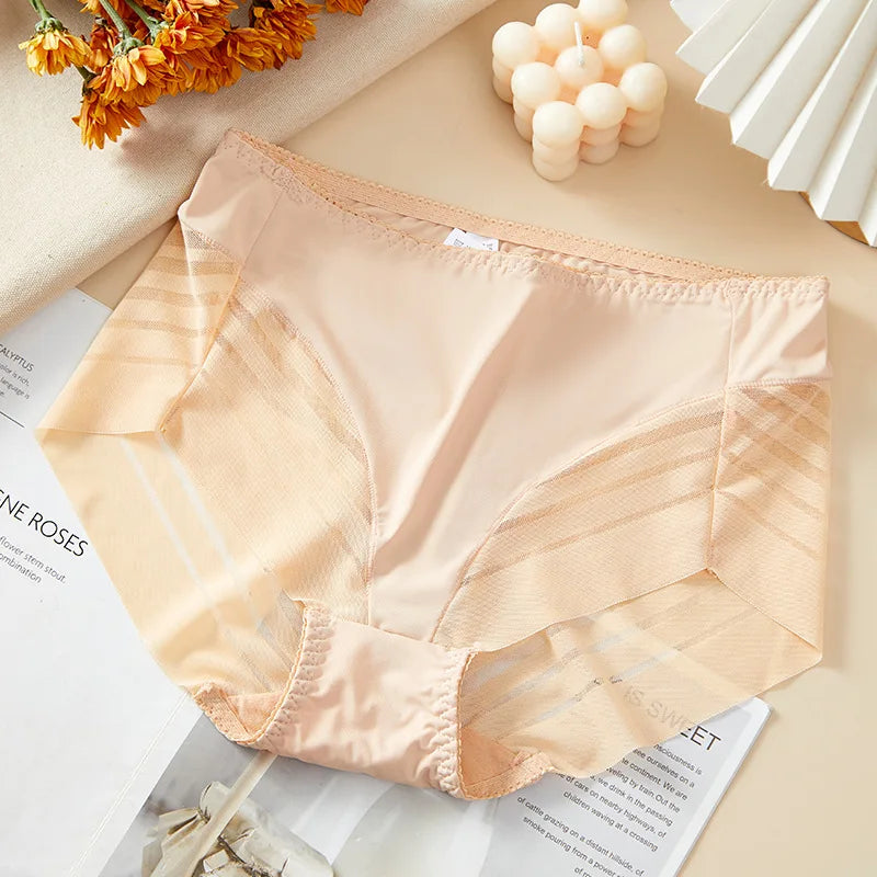 Culotte en dentelle taille haute sans couture pour femmes