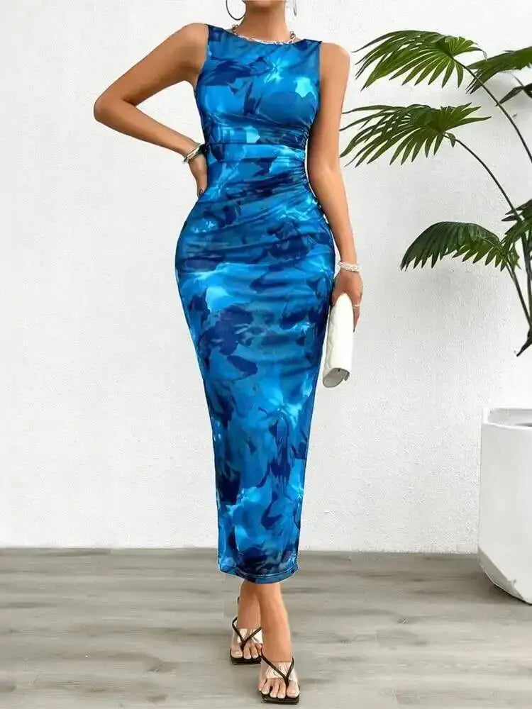 Robe moulante sans manches pour femmes