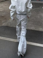 Pantalon taille haute décontracté pour femmes