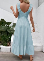 Robes sans manches et col en V pour femmes