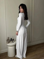 Ensemble 2 pièces en tricot pour femmes