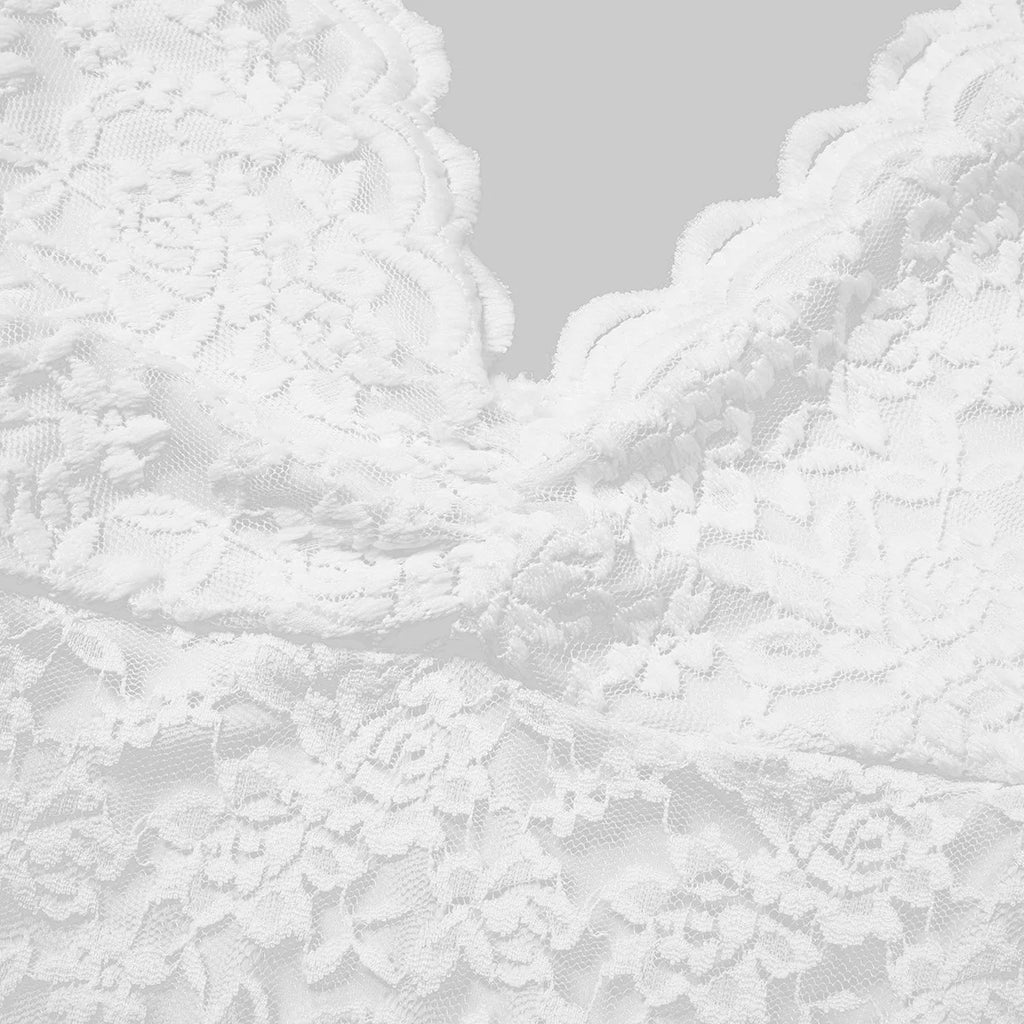 Body moulant élégant en dentelle florale pour femmes