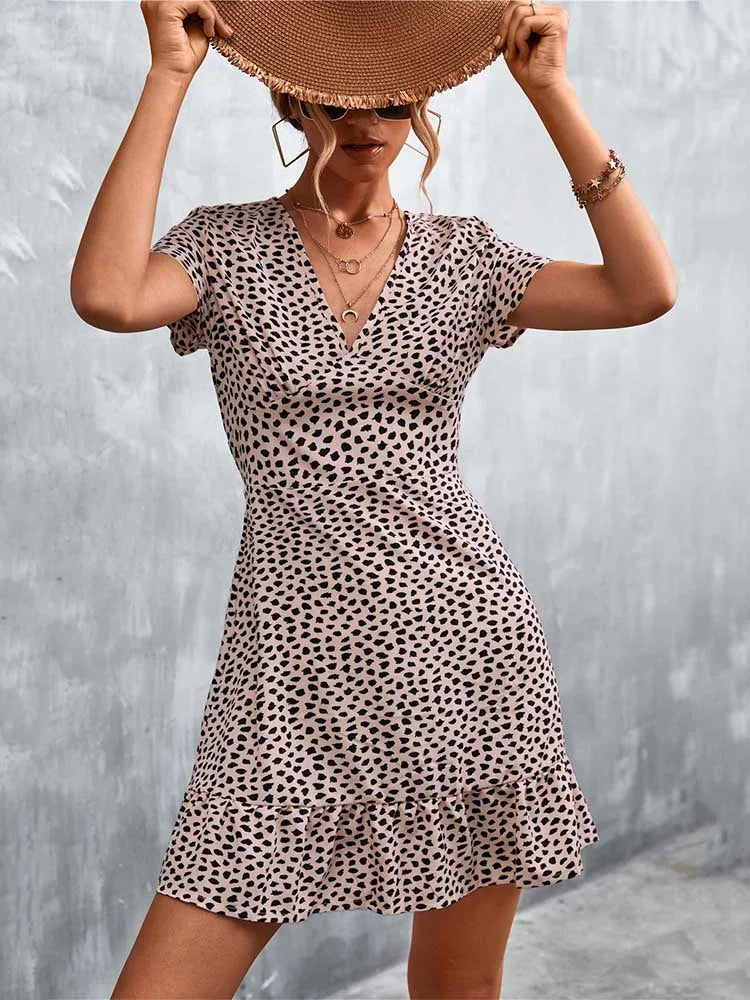 Robe d'été courte style Boho pour femmes