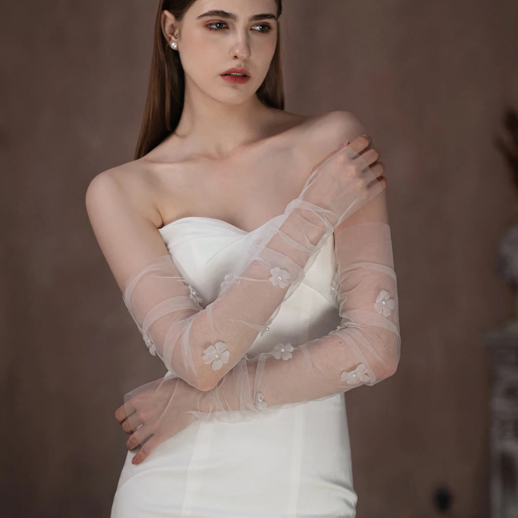 Gants élégants en tulle doux pour femmes