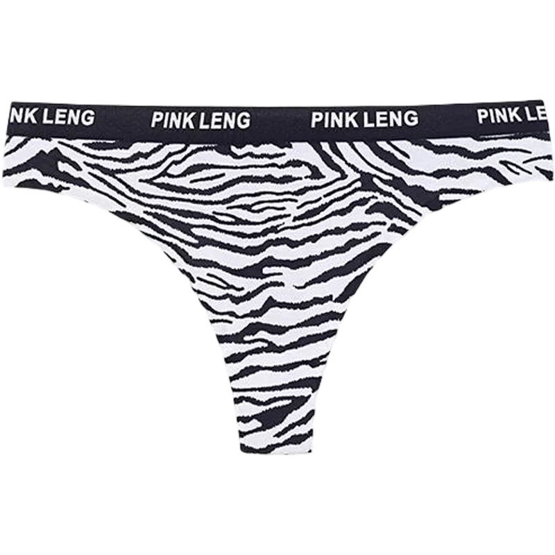 String tanga sans couture imprimé léopard pour femmes