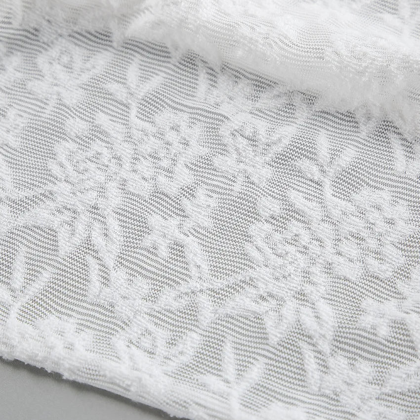 Chemisier en dentelle transparente blanche pour femmes
