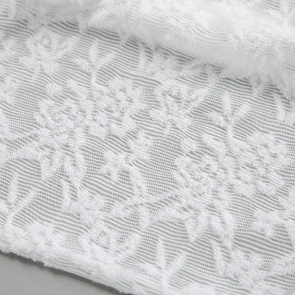 Chemisier Blanc en Dentelle Transparente Femme