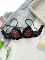 Soutien-gorge sexy en dentelle à carreaux pour femmes