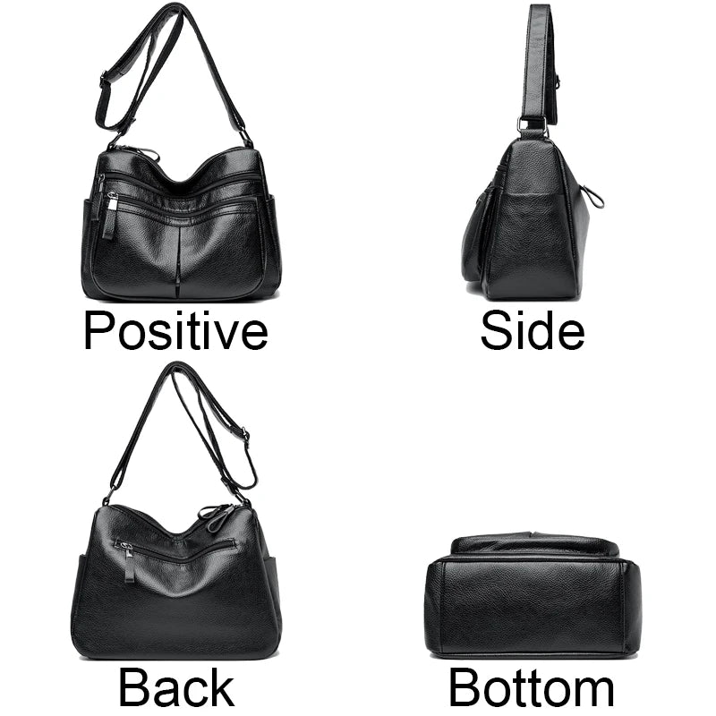 Sac à main en cuir véritable pour femmes