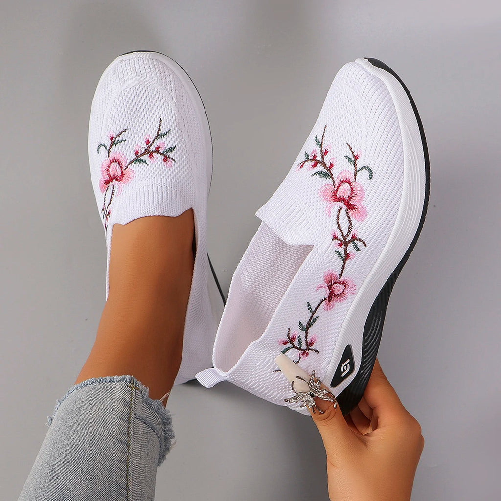 Chaussures plates d'été en maille respirante pour femmes
