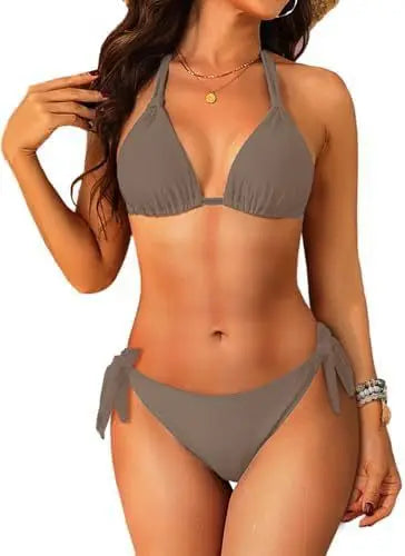 Maillot de bain deux pièces à bretelles pour femmes