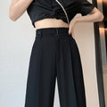 Pantalon ample taille haute pour femmes