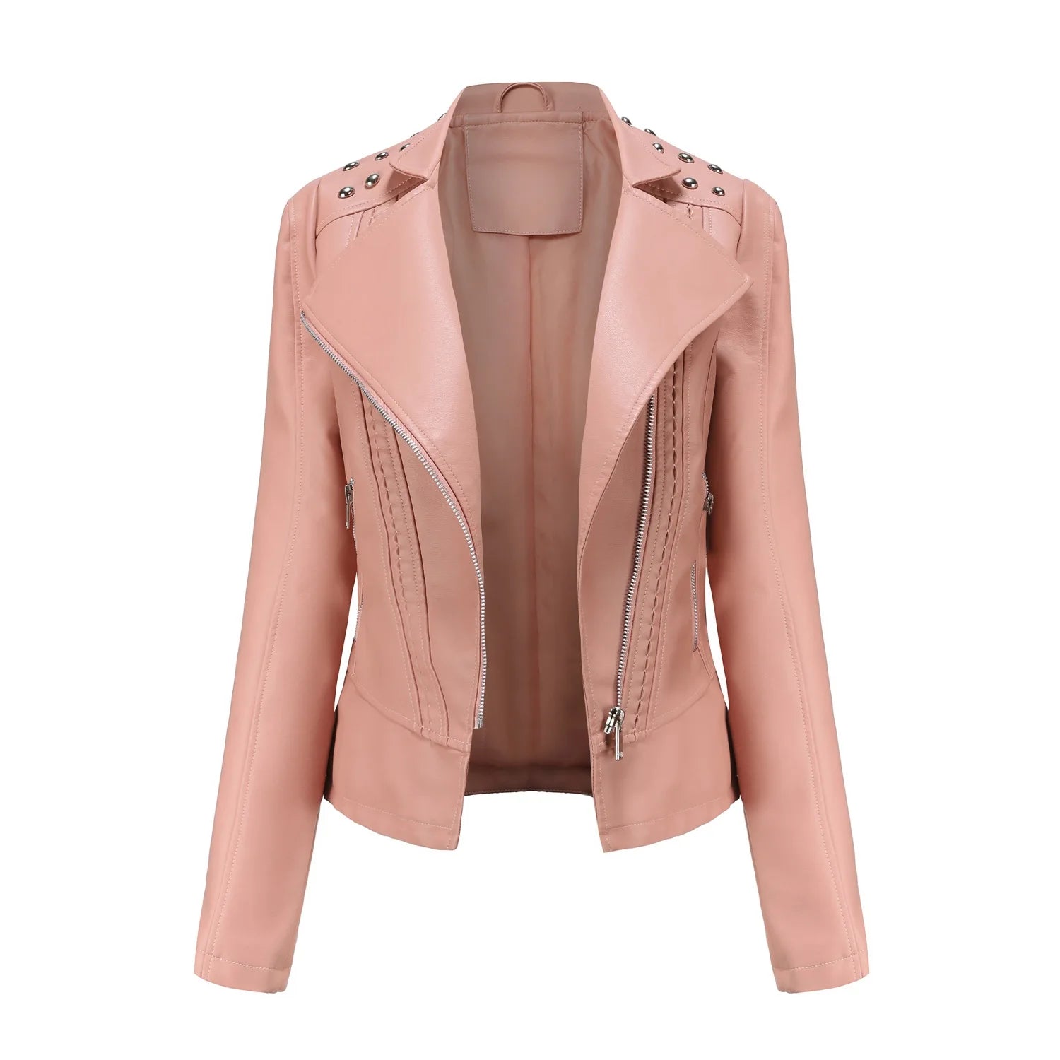 Veste en similicuir souple pour femmes