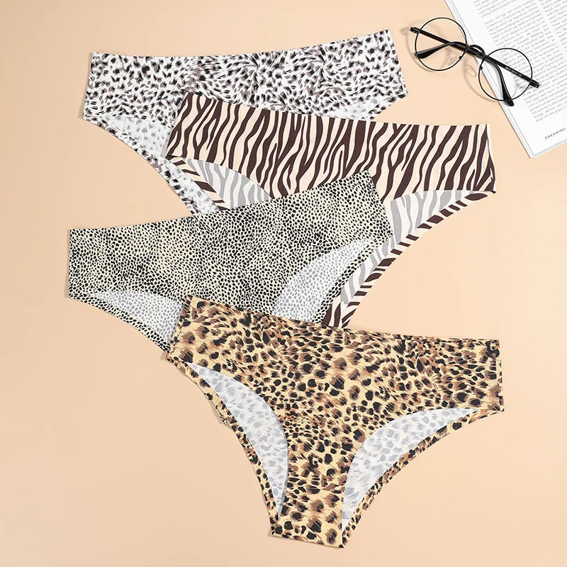 Culotte sans couture à imprimé léopard pour femmes