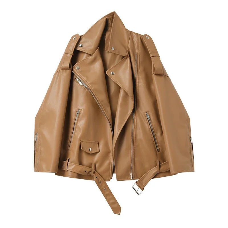 Vestes en simili cuir pour femmes