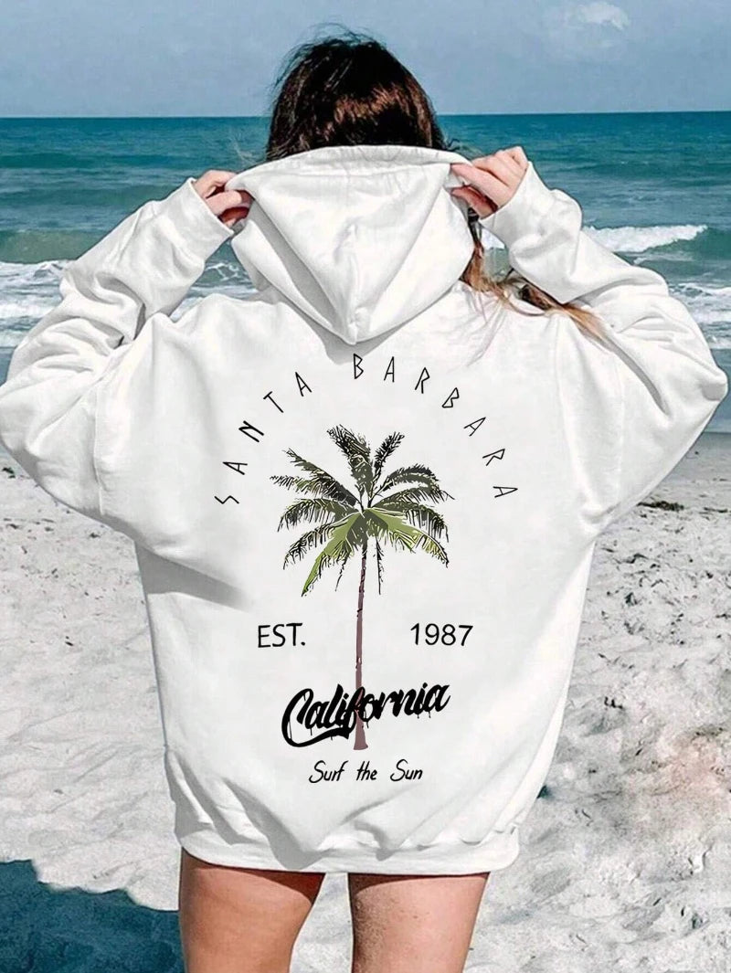 Sweat à Capuche Femme – Imprimé College Santa Barbara