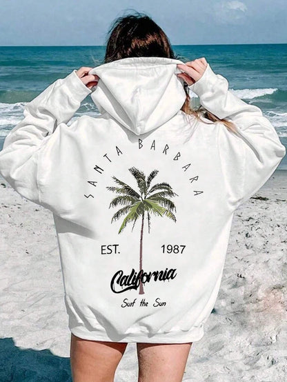 Sweat à Capuche Femme – Imprimé College Santa Barbara