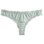 String tanga ultra fin en soie glacée pour femmes
