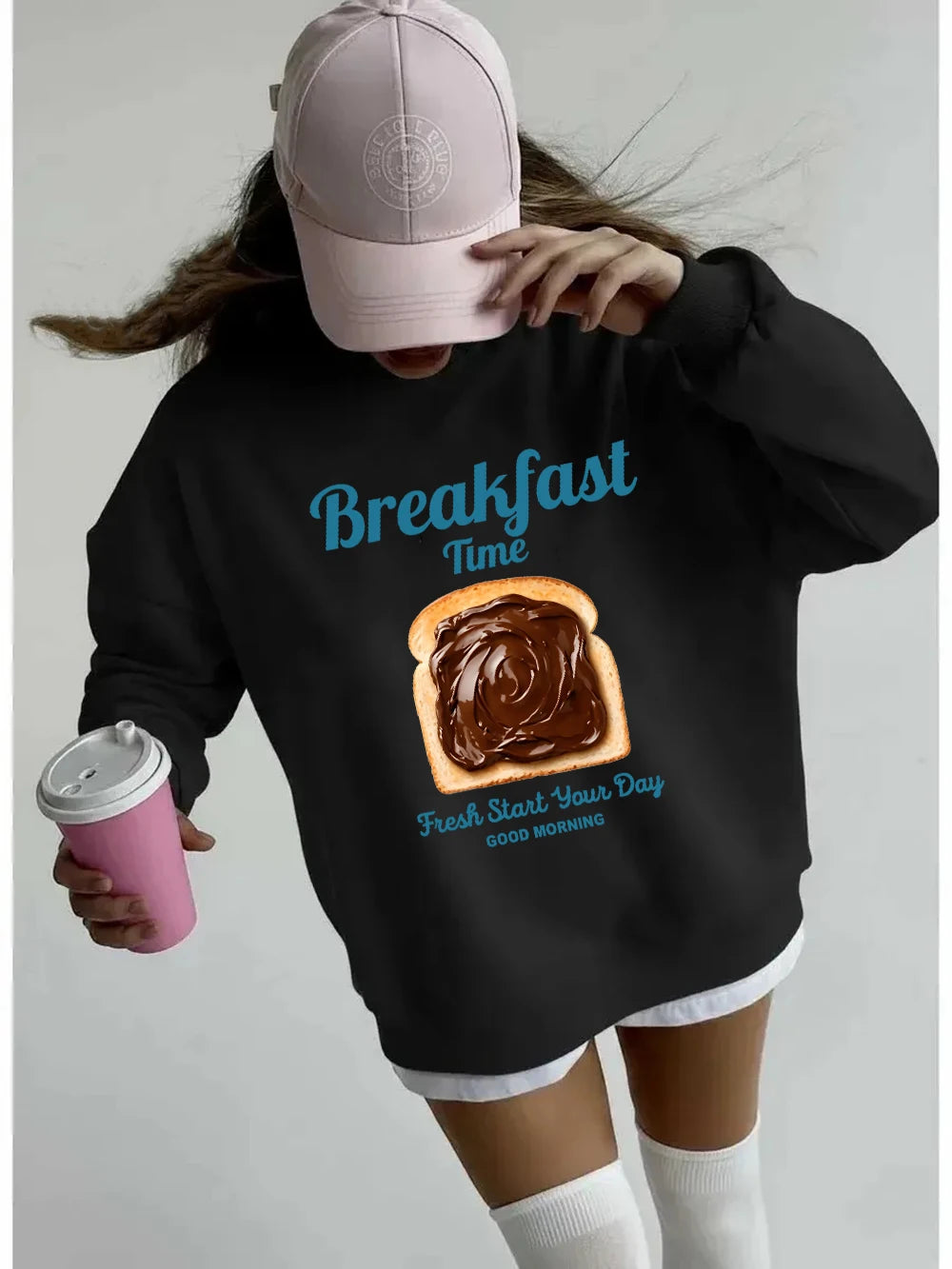 Sweat-shirt à capuche décontracté pour femmes