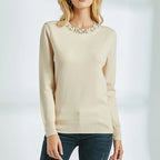 Pull chandails tricotés à manches longues pour femmes