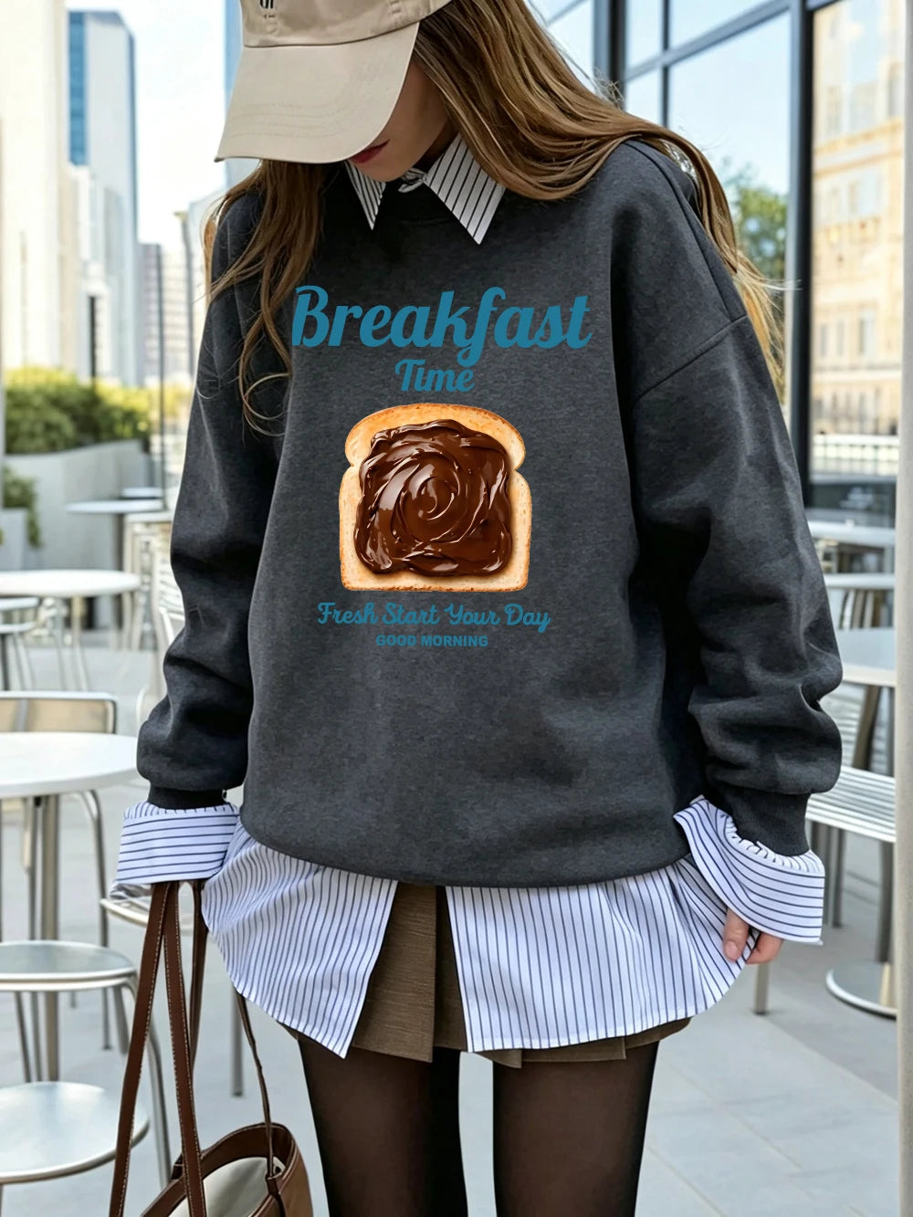 Sweat-shirt à capuche décontracté pour femmes