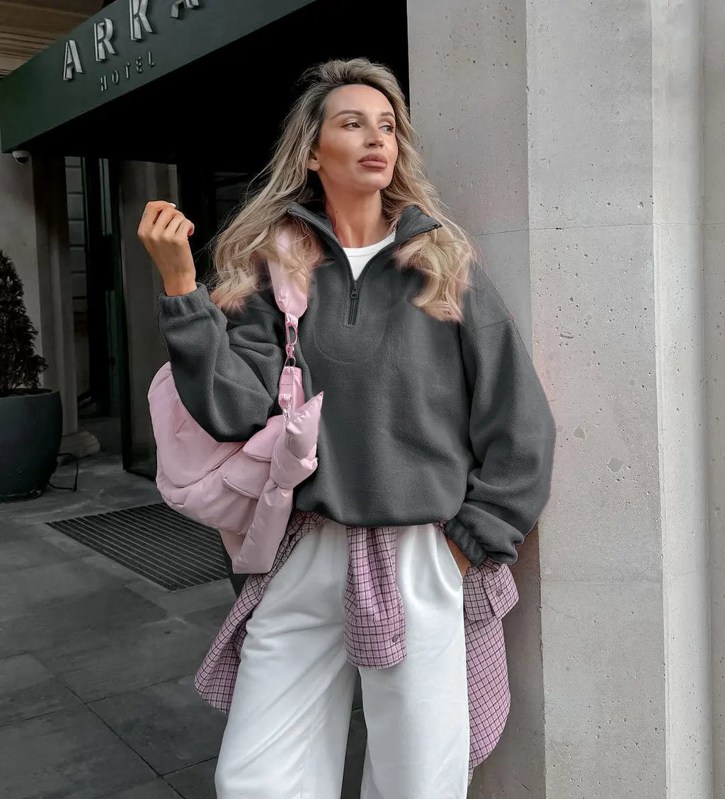 Sweat-shirt à capuche en molleton pour femmes