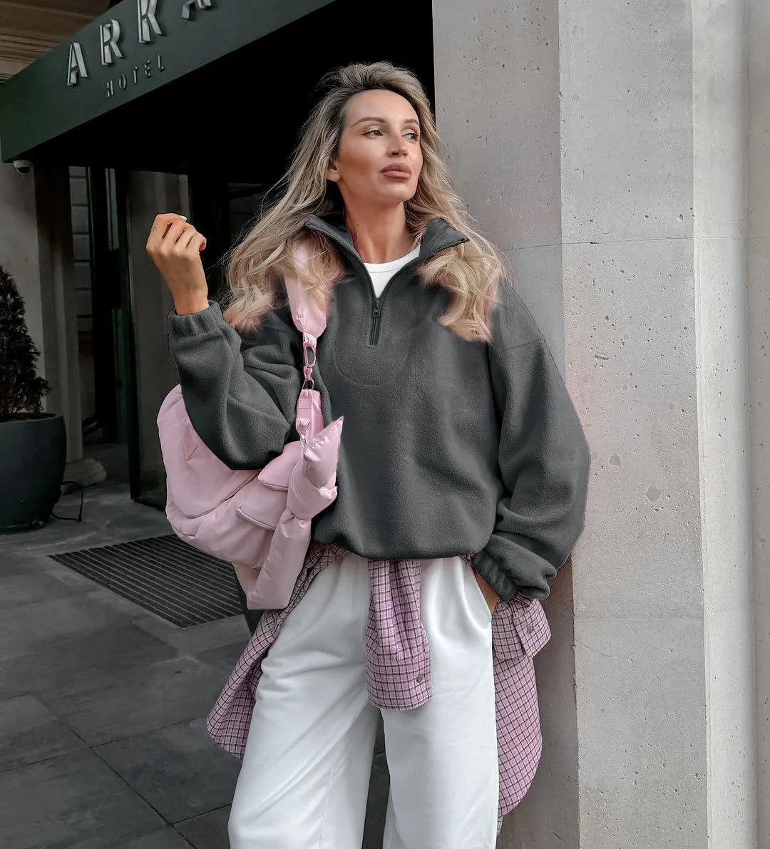 Sweat-shirt à capuche en molleton pour femmes
