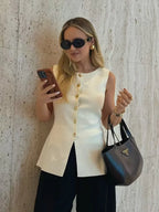 Pull à simple boutonnage pour femmes