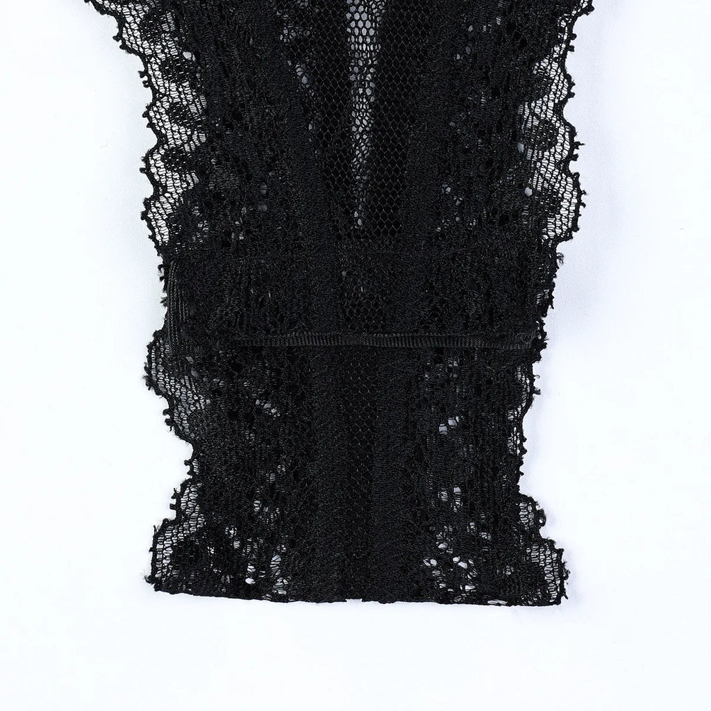 Body transparent érotique en dentelle pour femmes