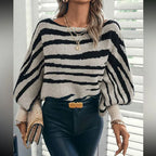 Pull ample à col Slash et manches chauve-souris pour femmes