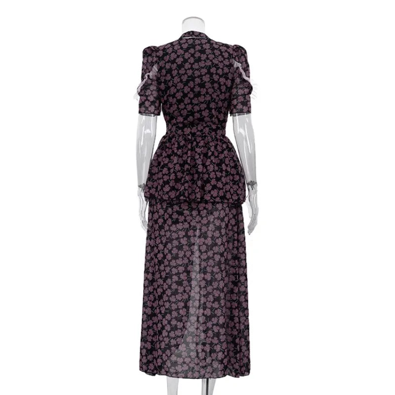 Robe longue à imprimé floral pour femmes