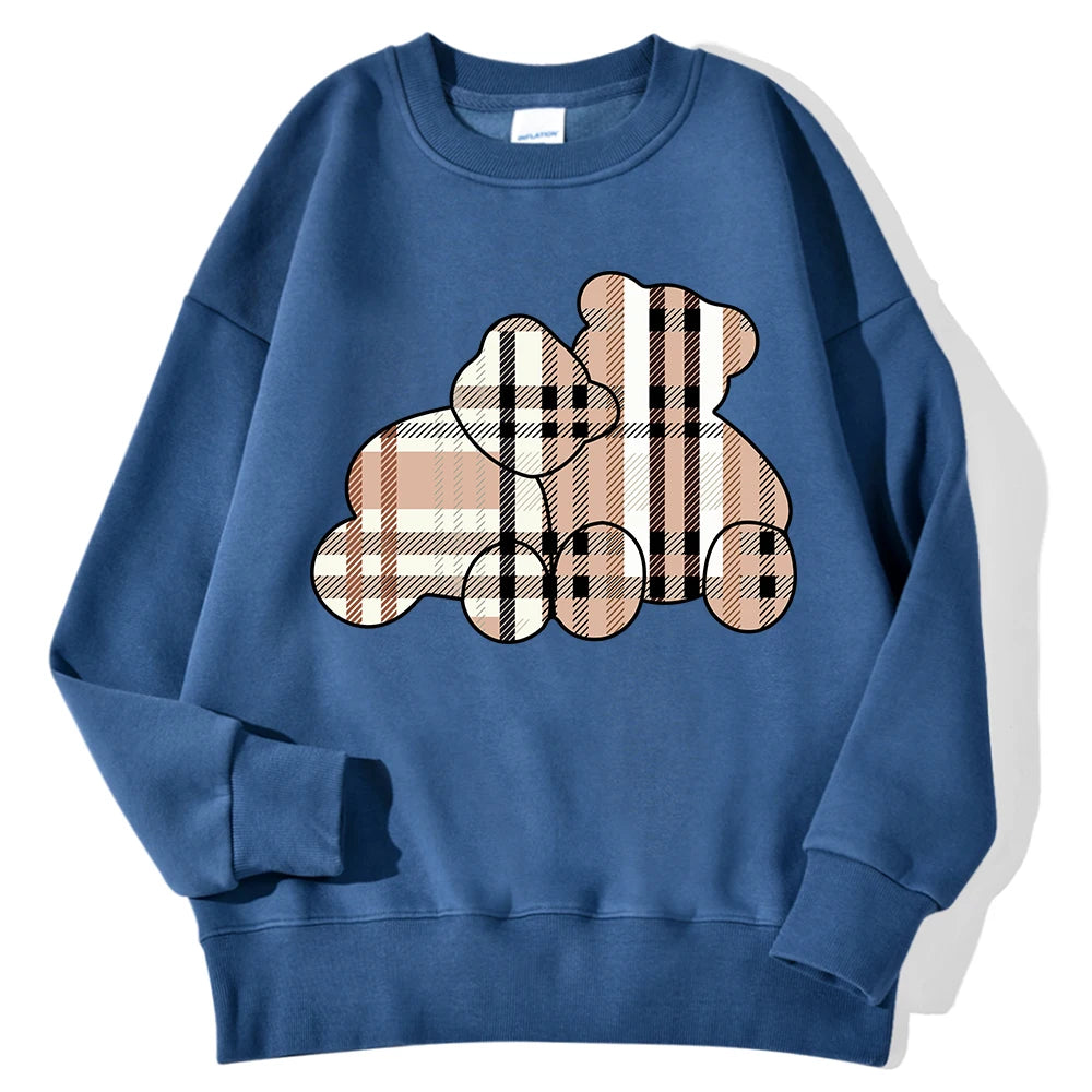 Sweat-shirt à capuche imprimé ours en peluche pour femmes