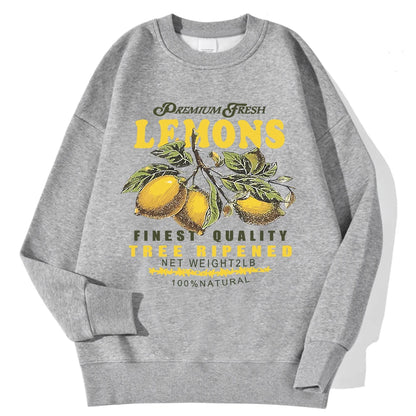 Sweat à Capuche Femme – Imprimé Léopard, Citrons et Soleil
