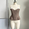 Débardeur corset à fines bretelles pour femmes