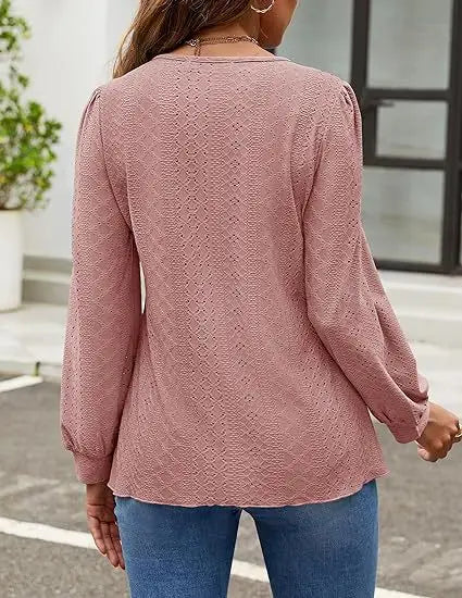 T-shirt à manches longues décontracté lâche pour femmes