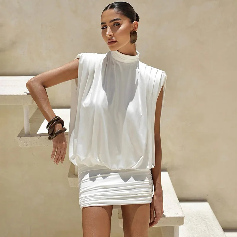 Robe moulante mini dos nu pour femmes