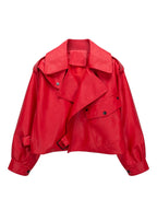 Veste court en similicuir Pu femmes