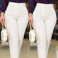 Pantalon plissé à fermeture éclair pour femmes