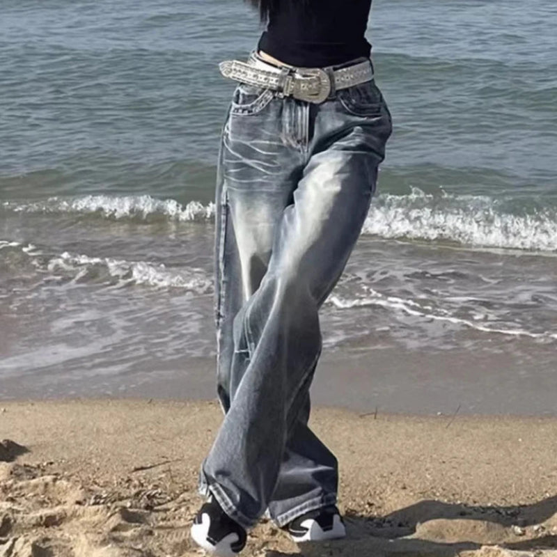 Jean bleu vintage pour femmes
