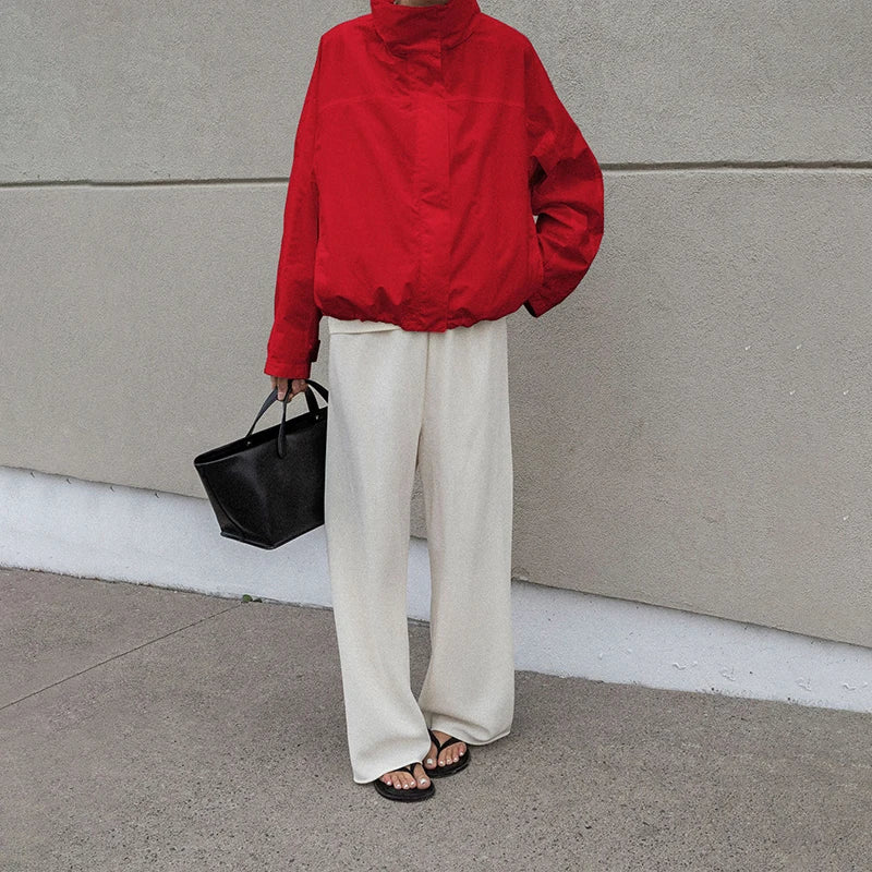 Veste femme urbaine à col montant