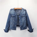 Veste en jean vintage délavé pour femmes
