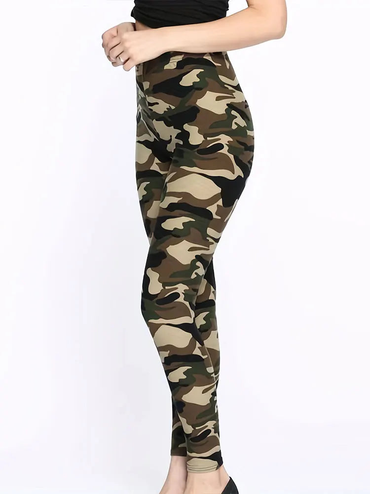 Leggings camouflage coupe slim pour femmes