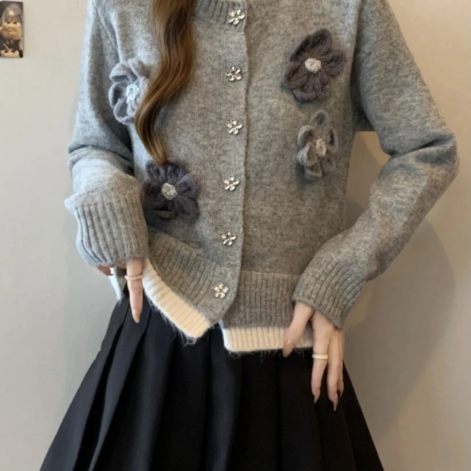 Cardigan court pour femmes