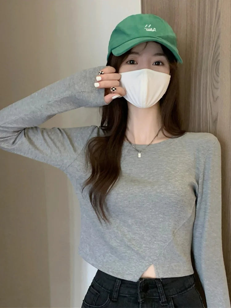 T-shirt Vintage à manches longues pour femmes