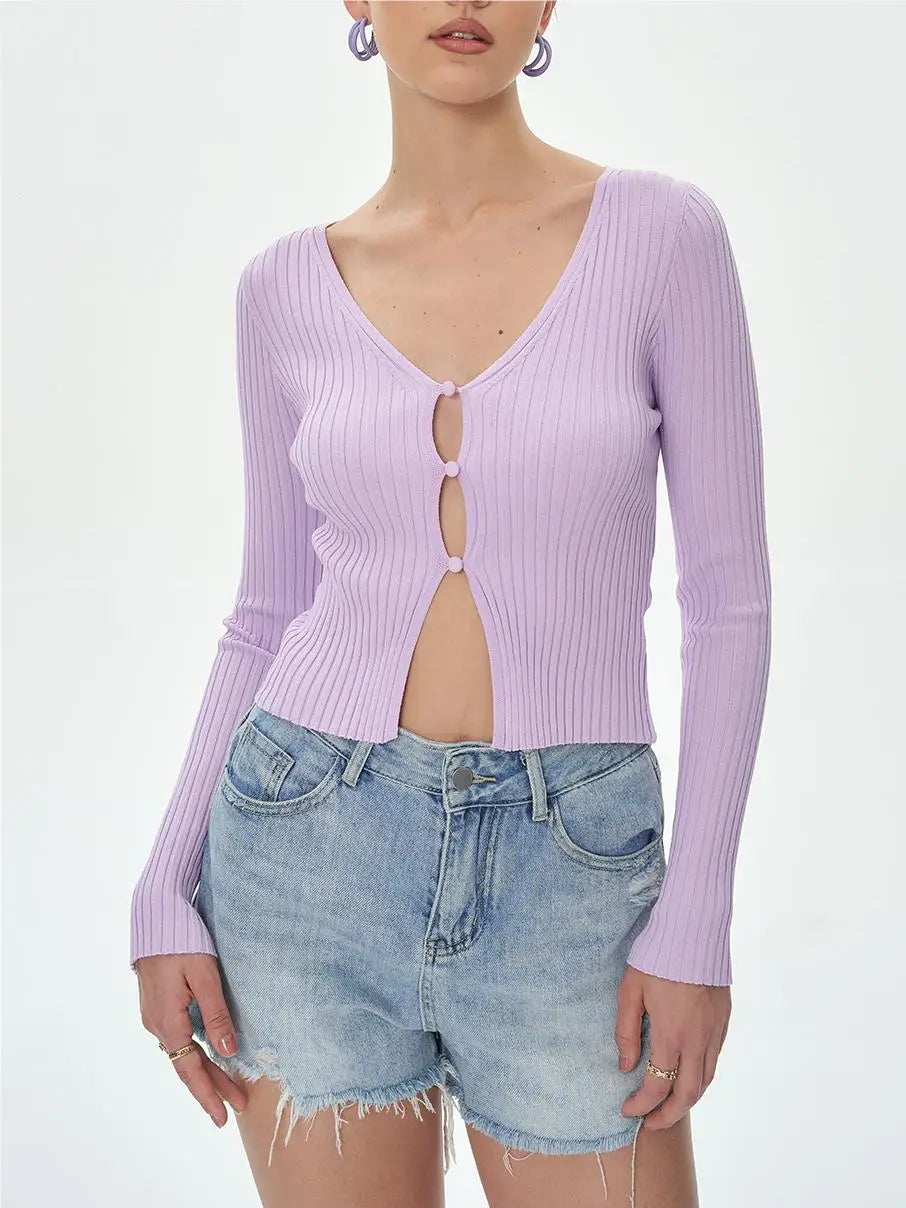 Cardigan court vintage pour femmes