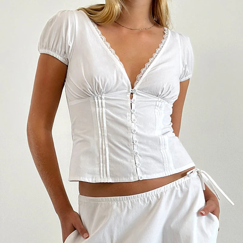 T-shirt en dentelle pour femmes