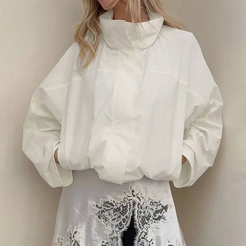 Veste femme urbaine à col montant