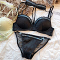 Ensemble de soutien-gorge licou en dentelle française et culotte pour femmes