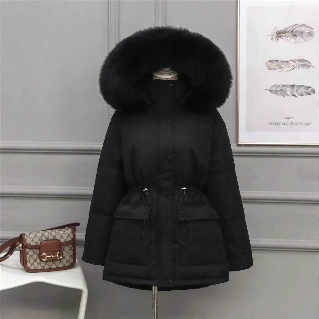 Parka Femme – Doublure Effet Fourrure et Coton Matelassé