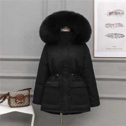 Parka Femme – Doublure Effet Fourrure et Coton Matelassé